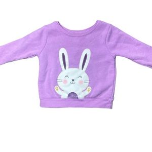 🔴Garanimals Purple Bunny Rabbit Sweater Long Sleeve 6-9 Months
